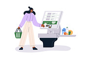 People use ordering kiosks set, a Technology Illustration by Good Studio (Thumbnail 5 of 9)
