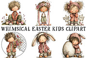 Whimsical Easter Kids Clipart, an Illustration by OK Design (Thumbnail 2 of 6)