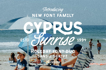 Cyprus Sunrise - Holiday Font Duo, a Sans Serif Font by Sarid Ezra