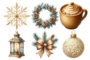 Beige Christmas Clipart, an Illustration by Pixels.Craft (Thumbnail 5 of 5)