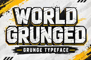 World Grunged – Distressed Font, a Slab Serif Font by Limited.studio