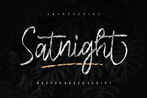 Satnight Brush Font