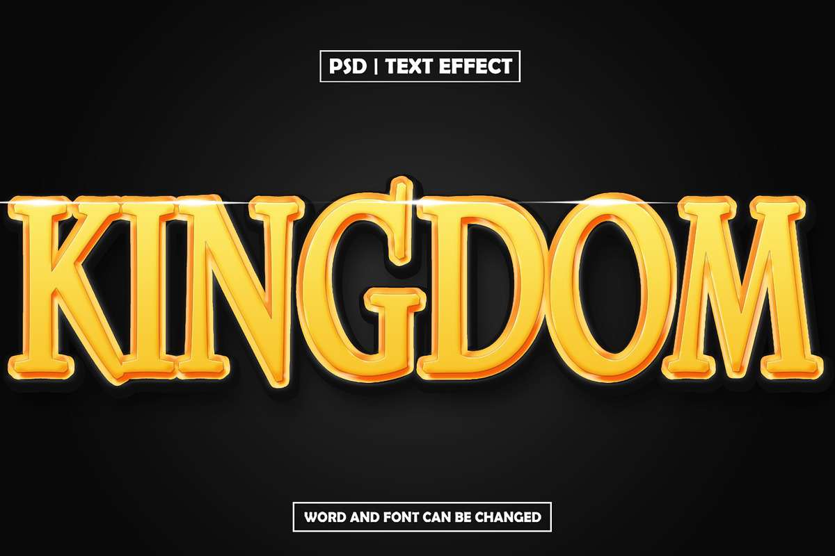 Kingdom text effect with goldy, a Layer Style Add-On by AP Market (Photo 2 of 2)