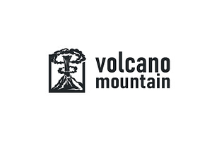 Volcano logo illustration silhouette, a Branding & Logo Template by Maylianaw28