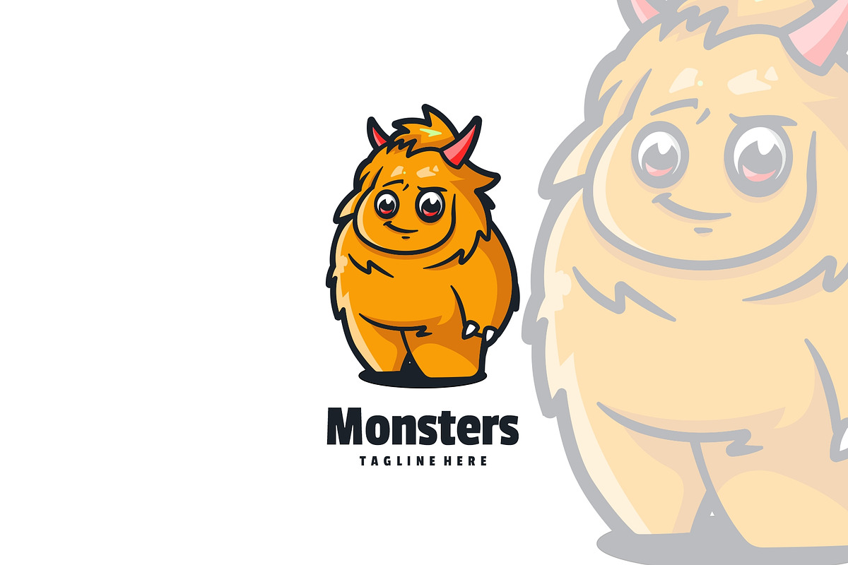 Monster Mascot Cartoon Logo., a Branding & Logo Template by ModalTampang