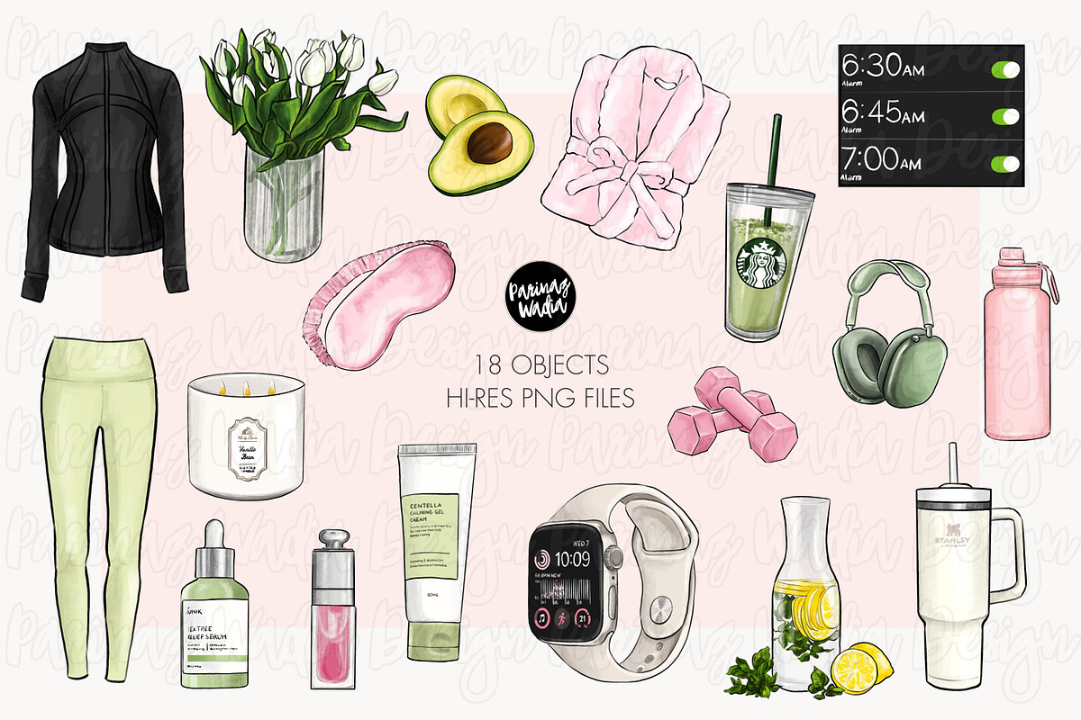 That Girl Clipart Bundle, a Healthcare Illustration by Parinaz Wadia Design (Photo 8 of 10)