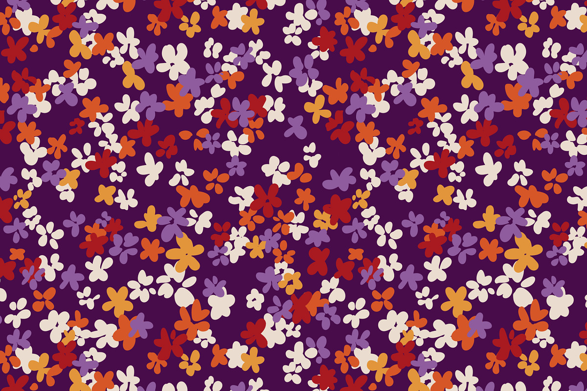 Autumn flowers. 4 simple patterns., a Pattern Graphic by GALAKAM (Photo 4 of 6)