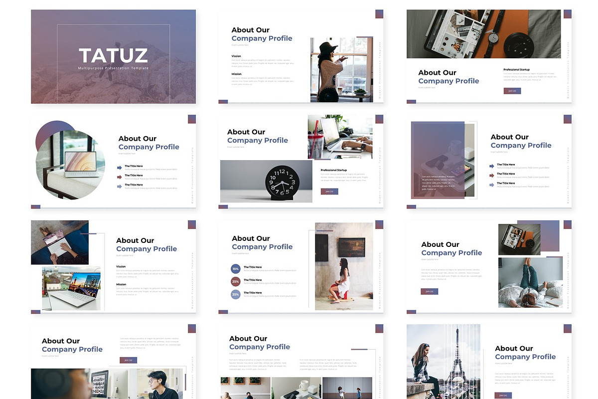 Tatuz - Google Slide Template, a Presentation Template by AQR Studio