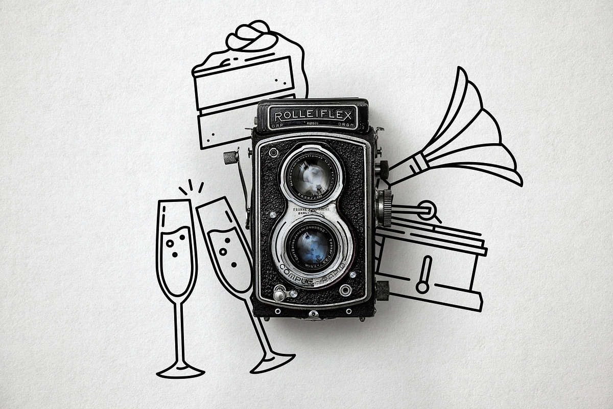 100 Wedding Icons Set - Expanded, an Outline Icon by Hatch Design Workshop (Photo 14 of 15)