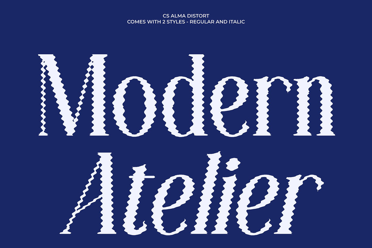 CS Alma Distort, a Serif Font by Craft Supply Co. (Photo 3 of 8)