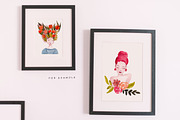 Mom with Flowers Watercolor Clipart, an Illustration by Mia Digital (Thumbnail 6 of 8)