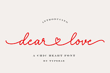 Dear Love - Chic Wedding Heart Font