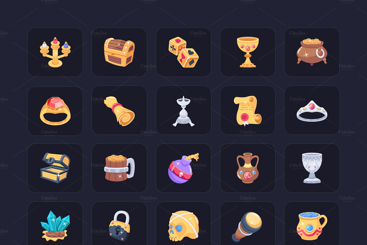 Treasure Icon Set