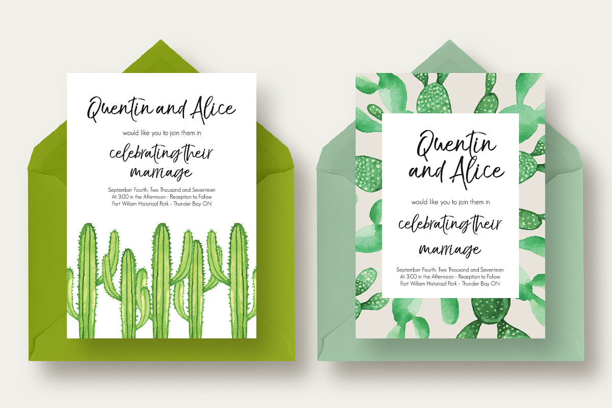 Cactus Wedding Suite, an Invitation Template by Knotted Design (Photo 4 of 7)