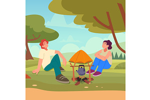 Tourist couple. male and female, a Sport Illustration by Onyx