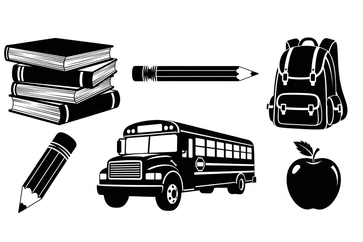 Back To School Silhouette Bundle, an Illustration by Designer_Momina (Photo 49 of 51)
