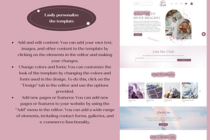 WIX Website Template Spiritual Pink