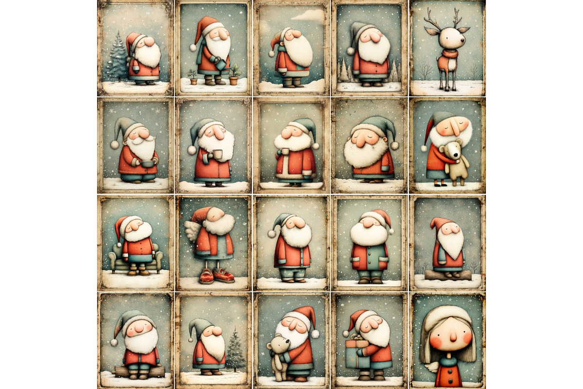 Quirky Santa Printable Christmas, a Seasonal Illustration by Nicole Branger Art (Photo 10 of 15)