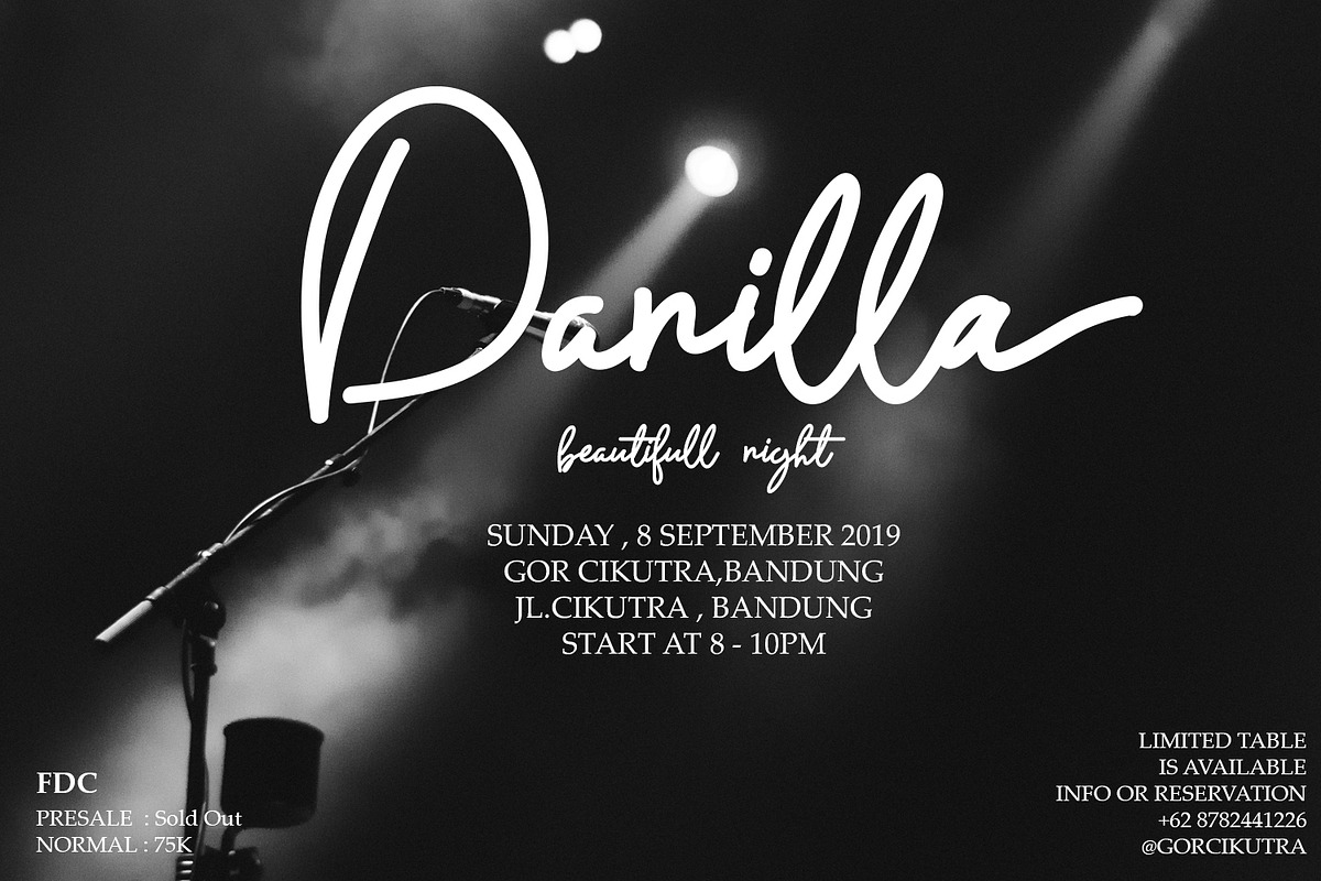 Danilla Modern Signature Font preview 2