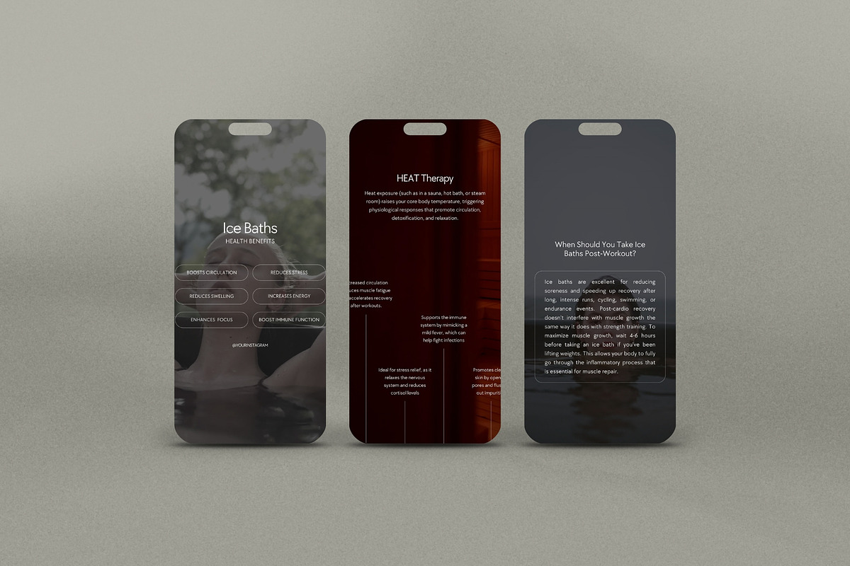 Contrast Therapy Instagram Templates, a Social Media Template by Terraa Studio Design (Photo 6 of 7)