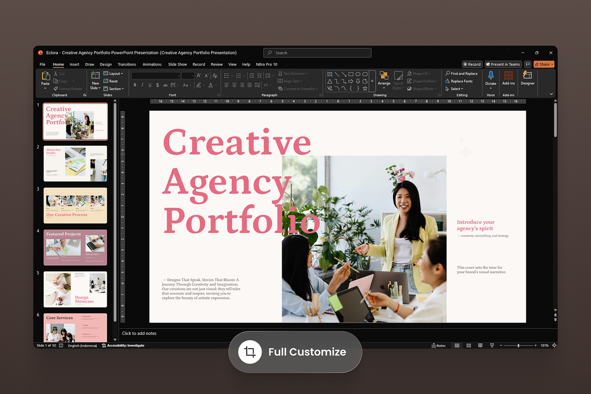 Creative Agency Portfolio PowerPoint, a Presentation Template by SLAB! Design (Photo 3 of 9)
