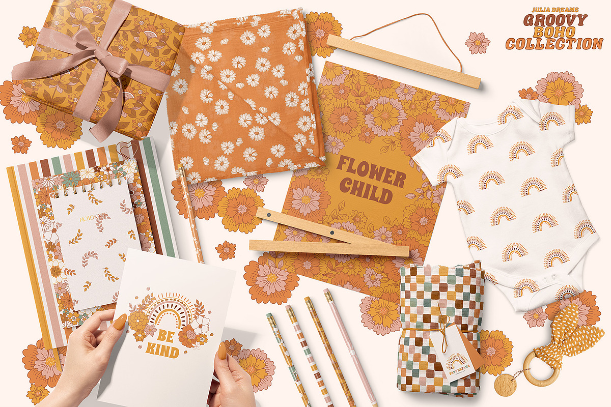 Groovy Boho Collection, a Texture Illustration by Julia Dreams (Photo 2 of 7)