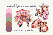 Pastel Western Clipart, an Object Graphic by Anna Design Studio (Thumbnail 8 of 10)