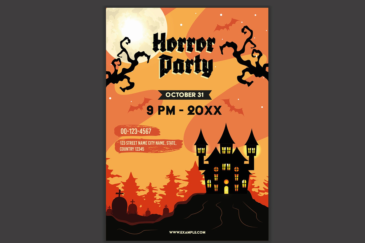 Halloween Party Poster preview 3