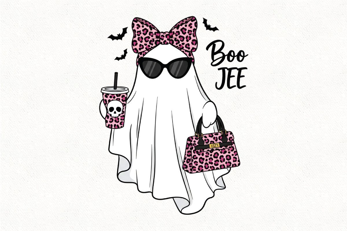 Halloween Boo-Jee Ghost Sublimation, an Illustration by CraftArtStudio (Photo 1 of 4)