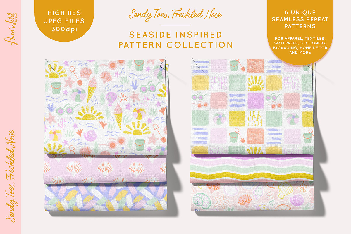 Seaside Inspired Pattern Collection, a Pattern Graphic by Flora Wild Designs (Photo 5 of 5)