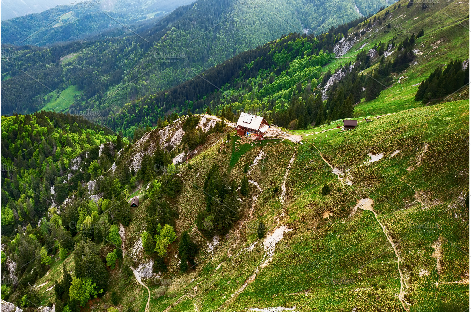 Mountain landscape with shelter, a Nature Photo by Nature and travel