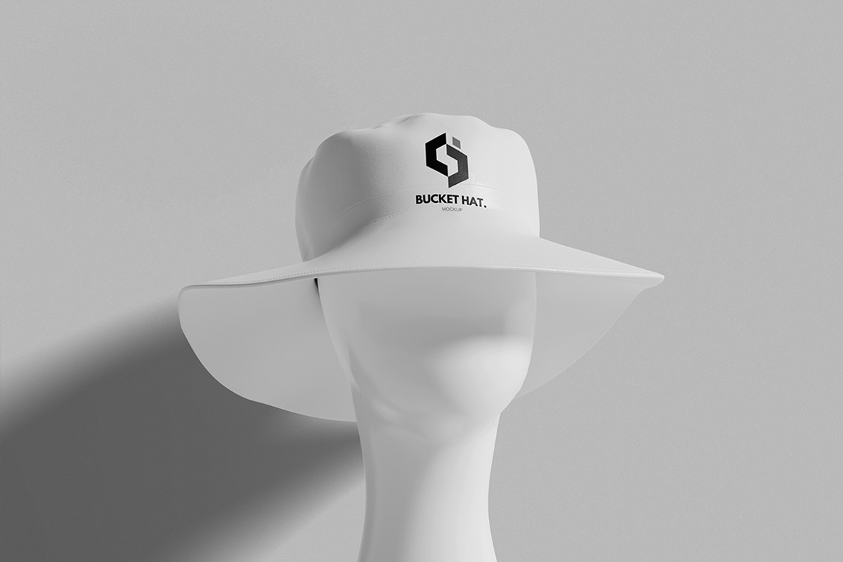 Front View Bucket Hat Mockup, a Hat Mockup by HanaSaka_Studio (Photo 4 of 5)
