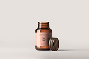Amber Glass Bottle Mockups, a Cups & Container Mockup by pmvch (Thumbnail 11 of 20)