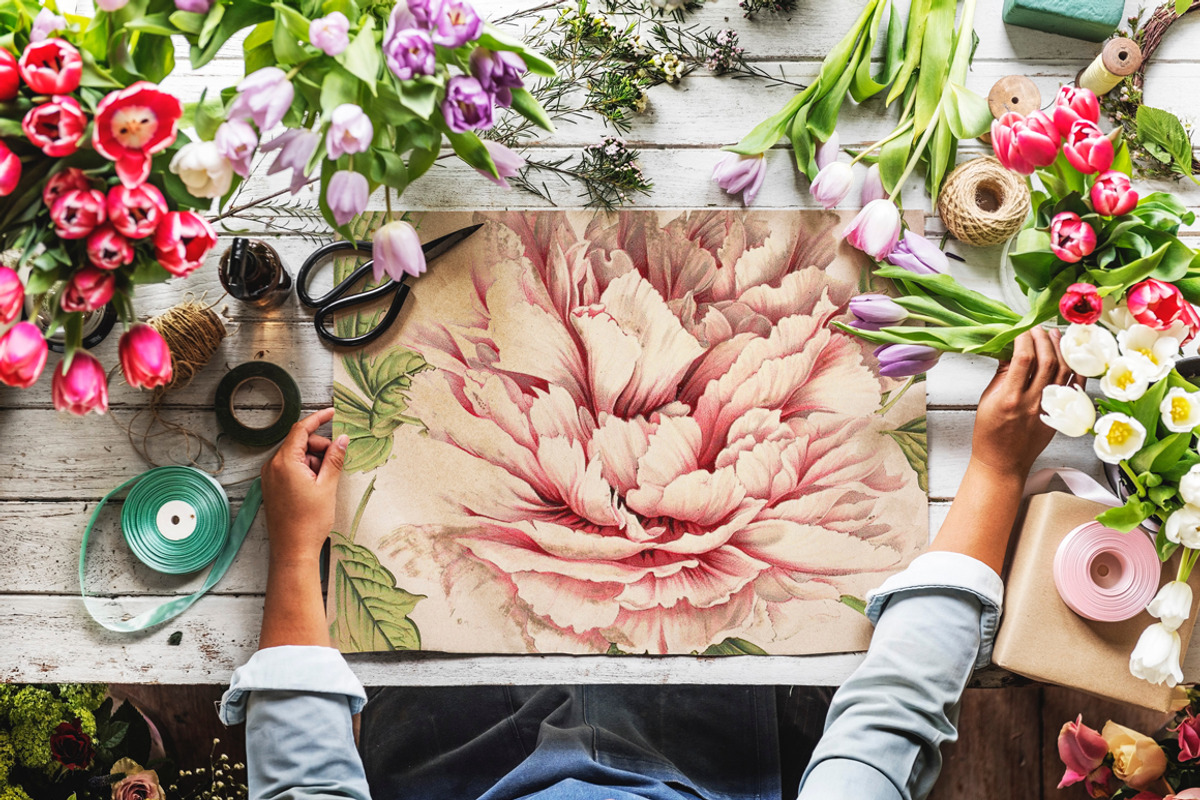 Florist Paper Mockup, a Mockup by Europe.graphics (Photo 3 of 4)