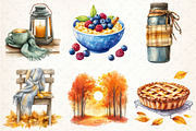 Autumn Chilly Morning Clipart, an Illustration by DreamCafeArt (Thumbnail 3 of 5)