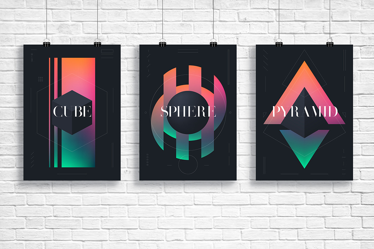 Abstract gradient composition, a Decorative Illustration by MaximGertsen (Photo 5 of 9)