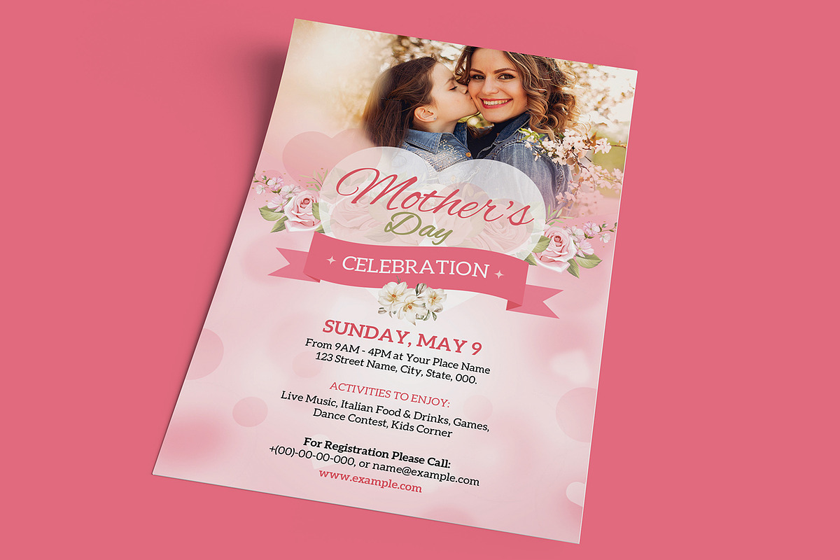 Mother's Day Party Flyer V02, a Flyer Template by retrographix (Photo 4 of 4)