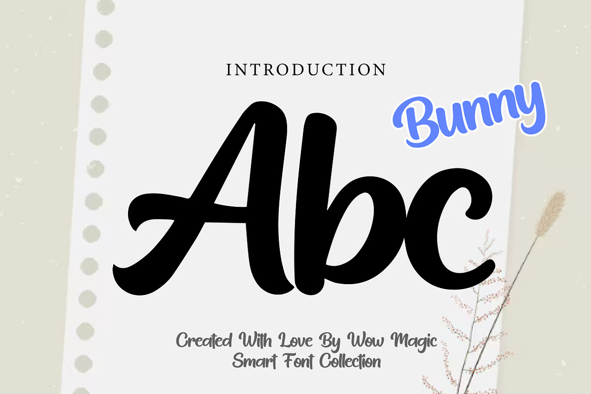 Bunny, a Handwritten Font by Wow Magic (Photo 2 of 3)