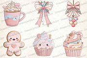 Pastel Kawaii Christmas Clipart, an Illustration by DreamCafeArt (Thumbnail 4 of 8)