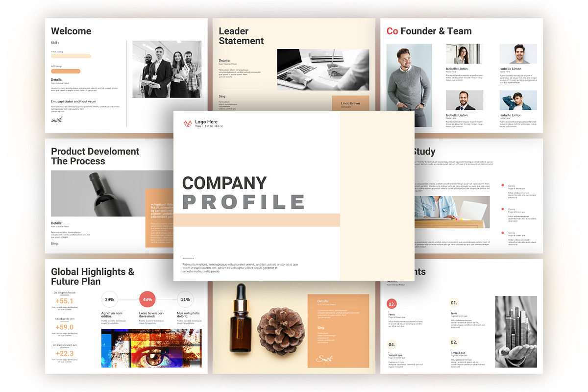 Business Company Profile Template, a Brochure Template by PixelWink (Photo 1 of 3)