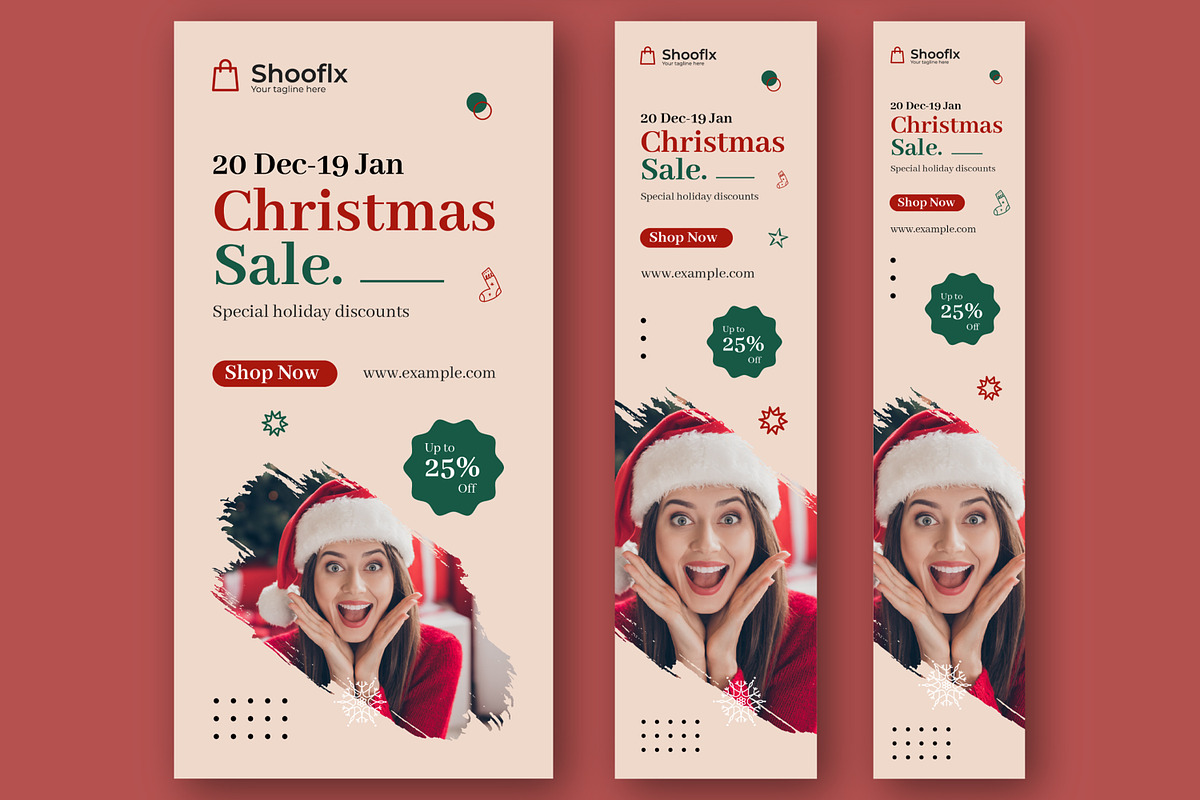 Christmas Sale Web Ads Banner Set, an UI Kit Template by CreativeShaper (Photo 3 of 4)