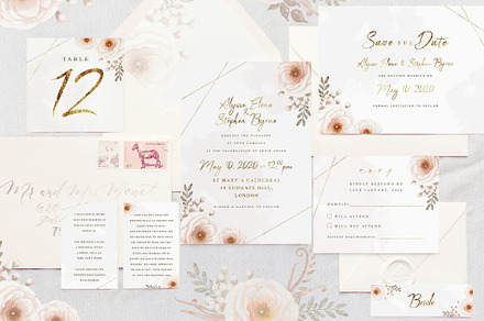 Whimsical Wedding Invitation Suite