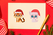 9 Cute Pet Wearing Santa Hat, an Illustration by jongcreative (Thumbnail 4 of 4)