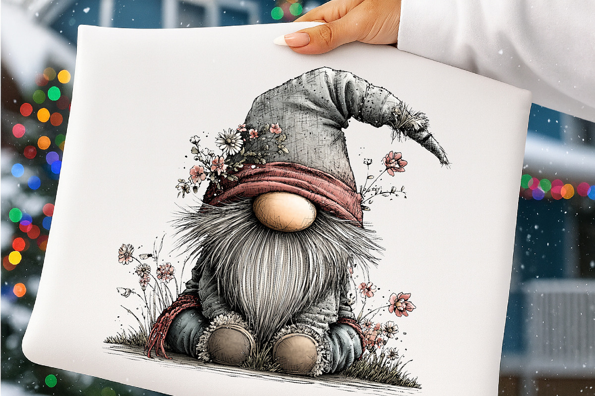 Whimsical spring gnome clipart, an Illustration by SinaCreation (Photo 8 of 11)