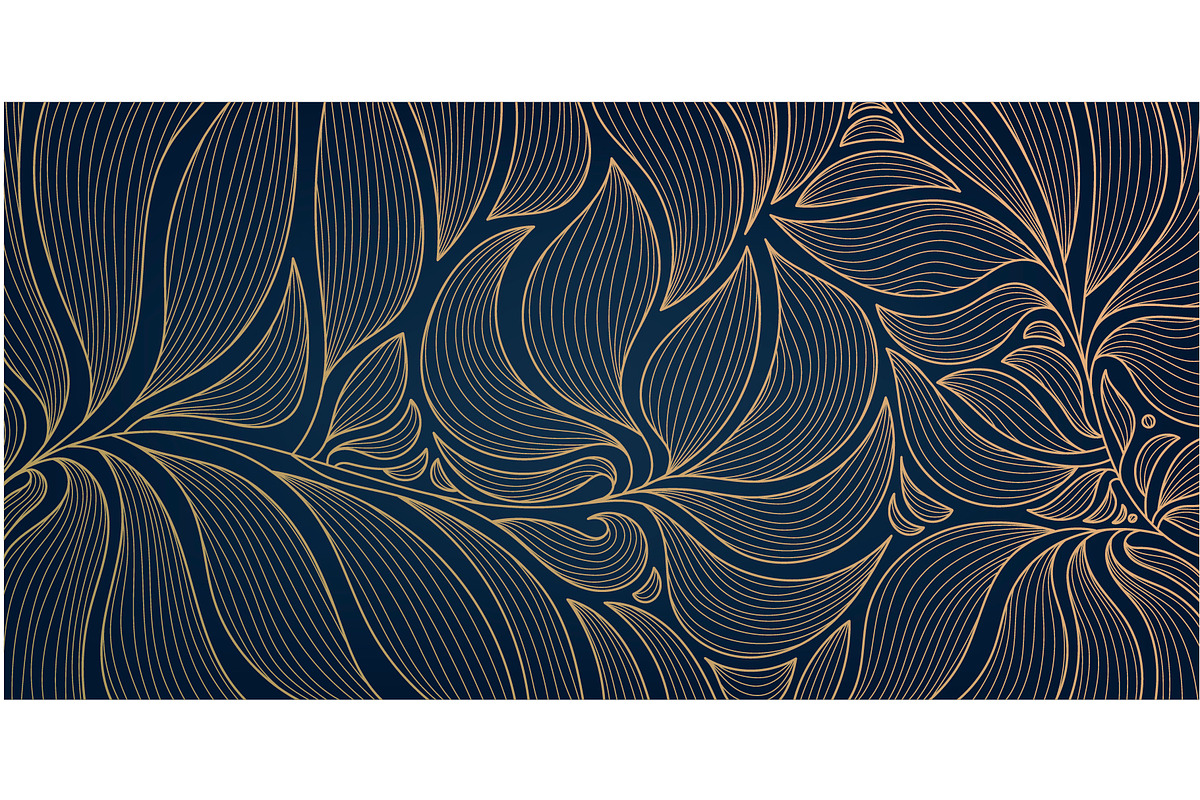 Luxury line leaves art deco patterns, a Pattern Graphic by Marylia (Photo 14 of 16)