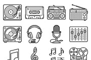 Bundles Vintage Music Outline Icons, an Outline Icon by adenpinkstore (Thumbnail 3 of 5)