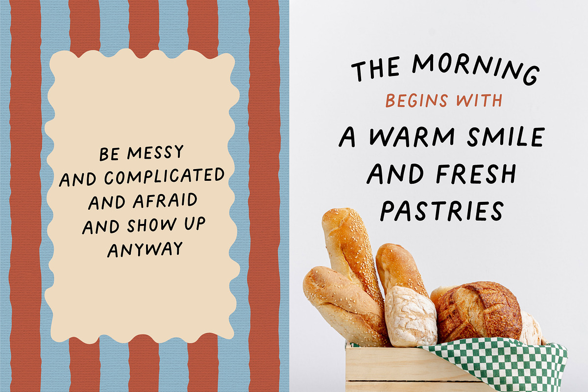 Small bakery | handwritten font, a Handwritten Font by JuliaVolkova (Photo 5 of 8)