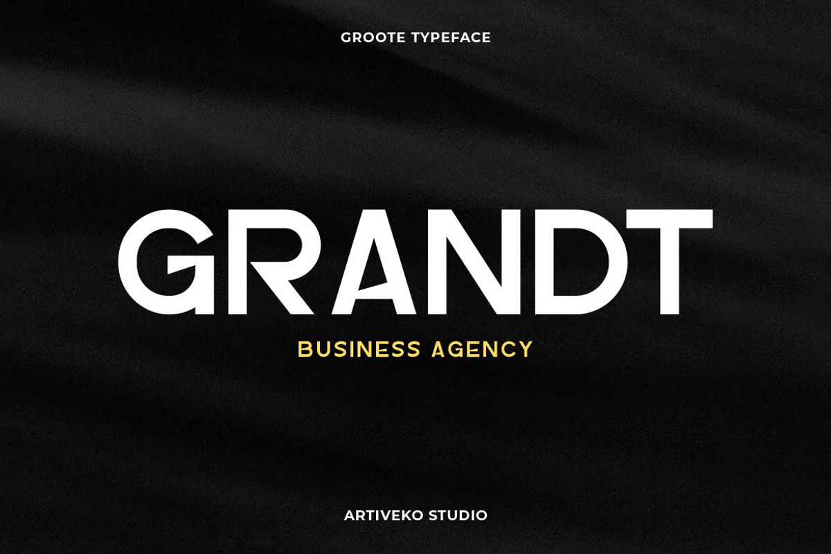 Groote - Geometric Sans Logo Font, a Sans Serif Font by Artiveko (Photo 8 of 10)
