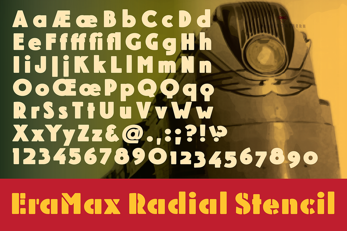 EraMax Radial Black, a Sans Serif Font by Our House Graphics Inc. (Photo 5 of 6)