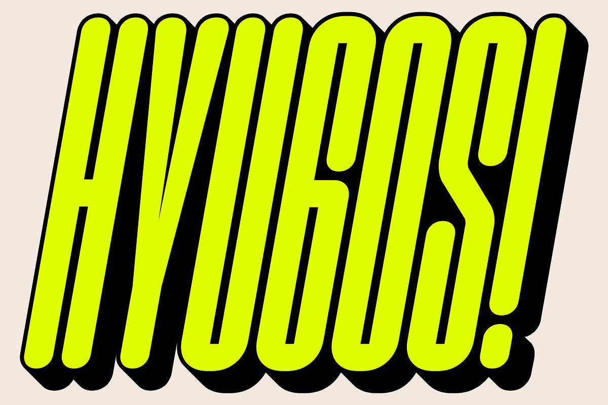 Hyugos | Condensed Shadow Font!!, a Sans Serif Font by Fateh.Lab (Photo 1 of 12)